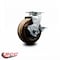 Service Caster 4'' High Temp Phenolic Swivel Caster with Bronze Bearing and Brake SCC-20S420-PHBZHT-TLB - alternate 3